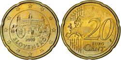 World Coins - Slovakia, 20 Euro Cent, 2009, Kremnica, , Nordic gold, KM:99