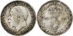 World Coins - Great Britain, 3 Pence, 1919, Silver,