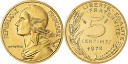 World Coins - Coin, France, Marianne, 5 Centimes, 1978, Paris, série FDC,