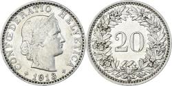 World Coins - Switzerland, 20 Rappen, 1913, Cupronickel,