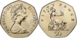 World Coins - Coin, Great Britain, Elizabeth II, 50 Pence, 1983, BU, , Copper-nickel
