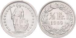 World Coins - Switzerland, 1/2 Franc, 1969, Bern, Copper-nickel, , KM:23