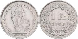 World Coins - Switzerland, 1 Franc, Helvetia, 1969, Berne, Cupronickel, , KM:24a