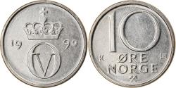 World Coins - Coin, Norway, Olav V, 10 Öre, 1990, , Copper-nickel, KM:416