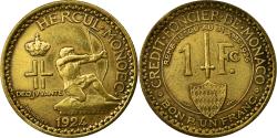 World Coins - Coin, Monaco, Louis II, Franc, 1924, Poissy, , Aluminum-Bronze