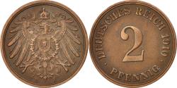 World Coins - Coin, GERMANY - EMPIRE, Wilhelm II, 2 Pfennig, 1910, , Copper, KM:16