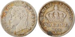World Coins - Coin, France, Napoleon III, Napoléon III, 20 Centimes, 1866, Bordeaux