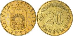 World Coins - Coin, Latvia, 20 Santimu, 1992, , Nickel-brass, KM:22.1
