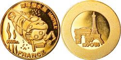 World Coins - France, Token, Expo 85, Nautile, Arts & Culture, 1985, , Copper Gilt