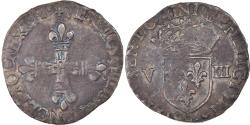 World Coins - Coin, France, Henri III, 1/8 Ecu, 1584, Rennes, , Silver, Sombart:4664