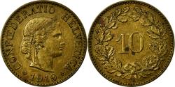 World Coins - Coin, Switzerland, 10 Rappen, 1919, Bern, , Brass, KM:27A
