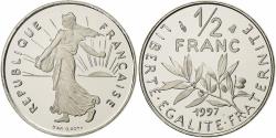 World Coins - France, 1/2 Franc, Semeuse, 1997, Paris, Proof, Nickel, , Gadoury:429a