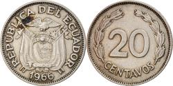 World Coins - Coin, Ecuador, 20 Centavos, 1966, , Nickel Clad Steel, KM:77.1c