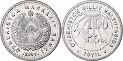 World Coins - Uzbekistan, 100 Som, 2004, Nickel plated steel, , KM:17