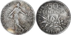 World Coins - Coin, France, Semeuse, 50 Centimes, 1916, Paris, , Silver, KM:854