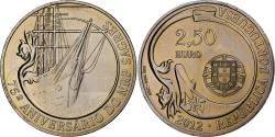World Coins - Portugal, 2-1/2 Euro, 2012, Copper-nickel,