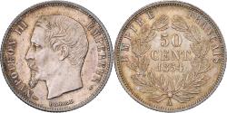 World Coins - France, Napoleon III, 50 Centimes, 1854, Paris, Silver, , Gadoury:414