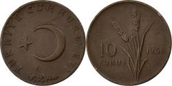 World Coins - Turkey, 10 Kurus, 1966, Istanbul, Bronze, , KM:891.1