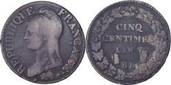 World Coins - France, 5 Centimes, Dupré, AN 7, Strasbourg, Copper, , Gadoury:126
