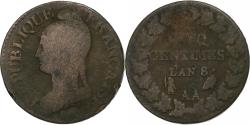 World Coins - France, 5 Centimes, Dupré, AN 8, Metz, Copper, , Gadoury:126a, KM:640