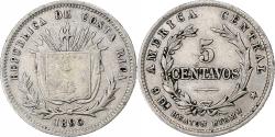 World Coins - Costa Rica, 5 Centavos, 1890, Heaton, Silver, , KM:128