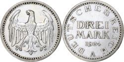 World Coins - Germany, Weimar Republic, 3 Mark, 1924, Berlin, Silver, , KM:53
