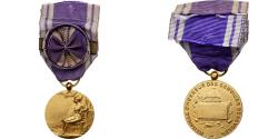 World Coins - France, Services Bénévoles, Officier, Medal, Very Good Quality, Gilt Bronze