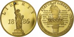 Us Coins - United States of America, Medal, Statue de la Liberté, Copper Gilt, Beacon of