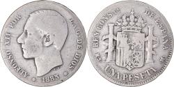 World Coins - Coin, Spain, Alfonso XII, Peseta, 1885, Madrid, , Silver, KM:686