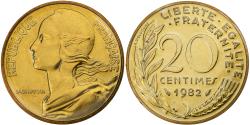 World Coins - Coin, France, Marianne, 20 Centimes, 1982, Paris, série FDC,