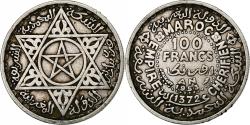 World Coins - Morocco, Mohammed V, 100 Francs, 1953, Paris, Silver, , KM:52