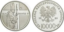 World Coins - Poland, John Paul II, 10000 Zlotych, 1989, Warsaw, Proof, Silver, , KM:237