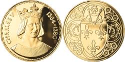 World Coins - France, Medal, Les Rois de France, Charles V, History, , Vermeil