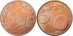 World Coins - Belgium, Albert II, 5 Centimes, 2004, Brussels, Copper Plated Steel,