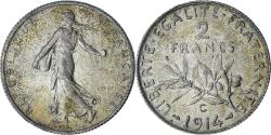 World Coins - France, Semeuse, 2 Francs, 1914, Castelsarrasin, , Silver, KM:845.2