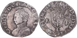 World Coins - Coin, France, Charles IX, Teston au deux K couronnés, 1563, Bayonne,