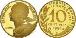 World Coins - Coin, France, Marianne, 10 Centimes, 1996, Paris, Proof,