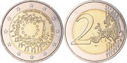World Coins - France, 2 Euro, 30 ans du drapeau de l'UE, 2015, , Bi-Metallic