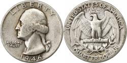 Us Coins - United States, Quarter, Washington Quarter, 1946, U.S. Mint, Silver,