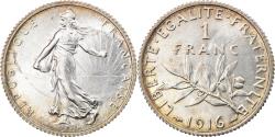 World Coins - Coin, France, Semeuse, Franc, 1916, Paris, , Silver, KM:844.1, Gadoury:467