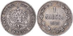 World Coins - Coin, Finland, Alexander III, Markka, 1890, Helsinki, , Silver, KM:3.2
