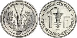 World Coins - Coin, West African States, Franc, 1961, , Aluminum, KM:E3