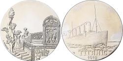 World Coins - France, Medal, Les Grands Transatlantiques, Titanic, Nickel, C. Gondard,