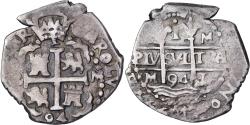 World Coins - Peru, Carlos II, 1 Réal, 1694, Lima, COB, Silver,
