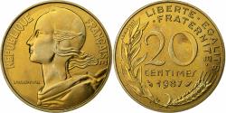 World Coins - France, 20 Centimes, Marianne, 1987, Paris, Lagriffoul, Aluminum-Bronze