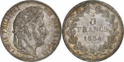 World Coins - France, Louis-Philippe, 5 Francs, 1834, Rouen, Silver, , Gadoury:678