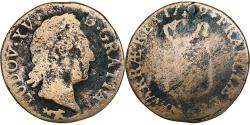 World Coins - France, Louis XV, 1/2 Sol à la vieille tête, 1769, Copper,