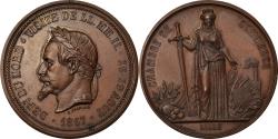 World Coins - France, Medal, Second French Empire, Politics, Society, War, 1867, Chaplain
