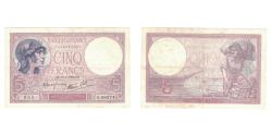 World Coins - France, 5 Francs, Violet, 1939, Q.58274, EF(40-45), Fayette:4.1, KM:83