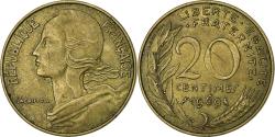 World Coins - France, 20 Centimes, Marianne, 1969, Paris, Aluminum-Bronze,